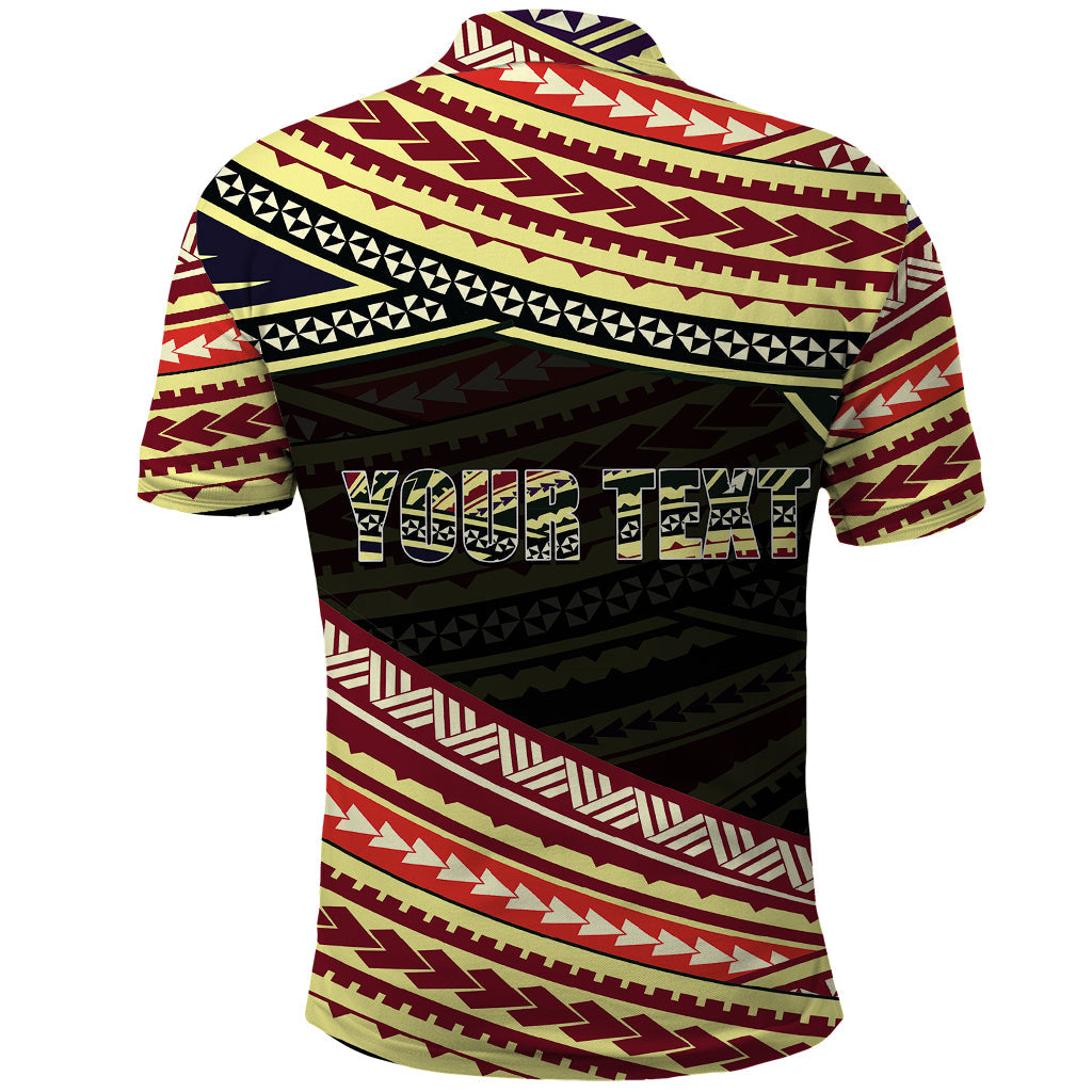 Custom Happy Fathers Day Polynesian Polo Shirt I Love You Dad LT6