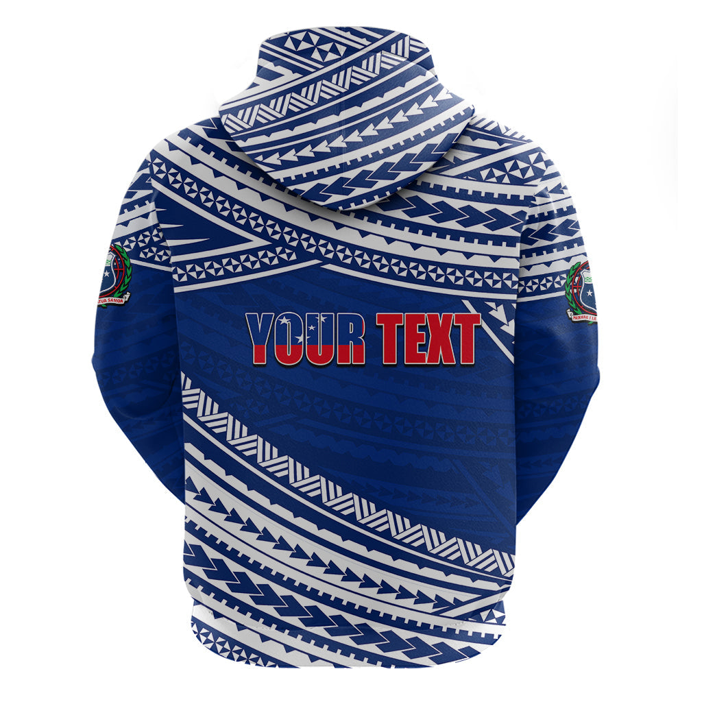 Personalized Happy Fathers Day Samoa Hoodie I Love You Dad Blue LT6