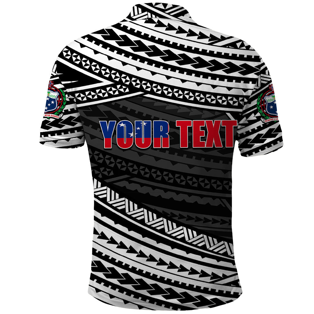 Custom Happy Fathers Day Samoa Polo Shirt I Love You Dad Black LT6