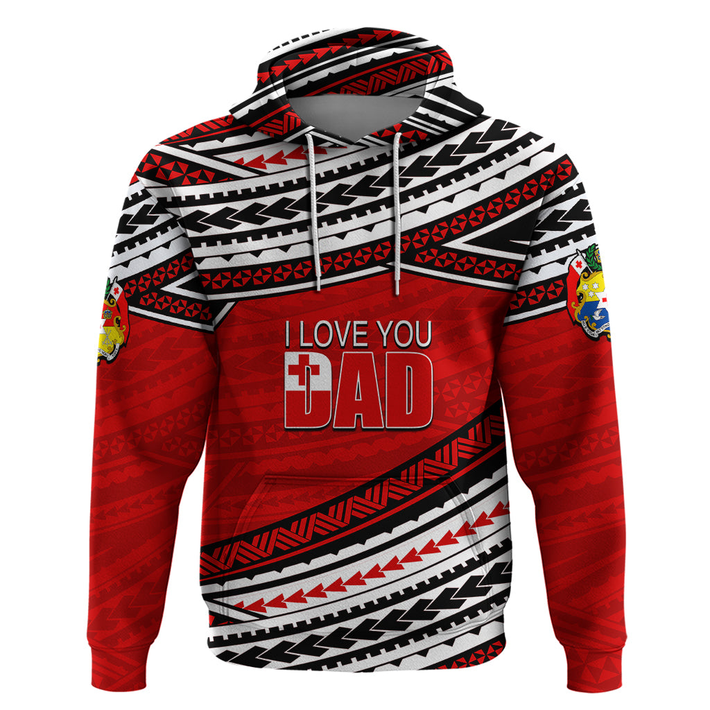 Personalized Happy Fathers Day Tonga Hoodie I Love You Dad LT6