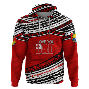 Personalized Happy Fathers Day Tonga Hoodie I Love You Dad LT6