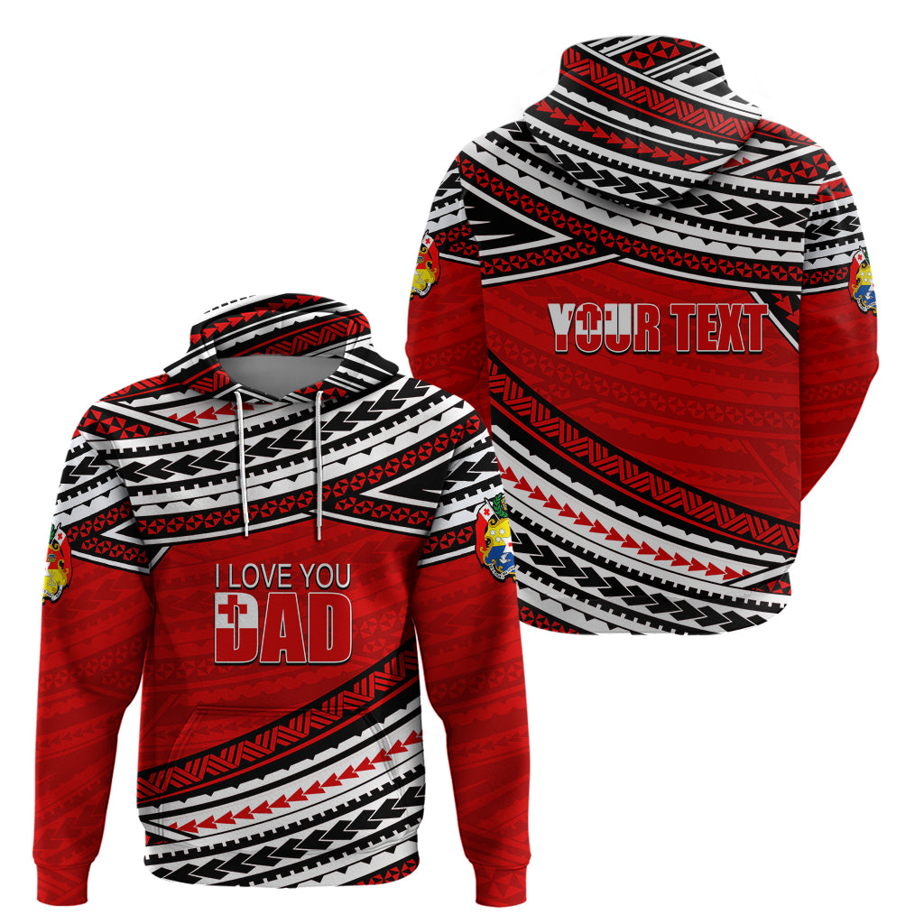 Personalized Happy Fathers Day Tonga Hoodie I Love You Dad LT6