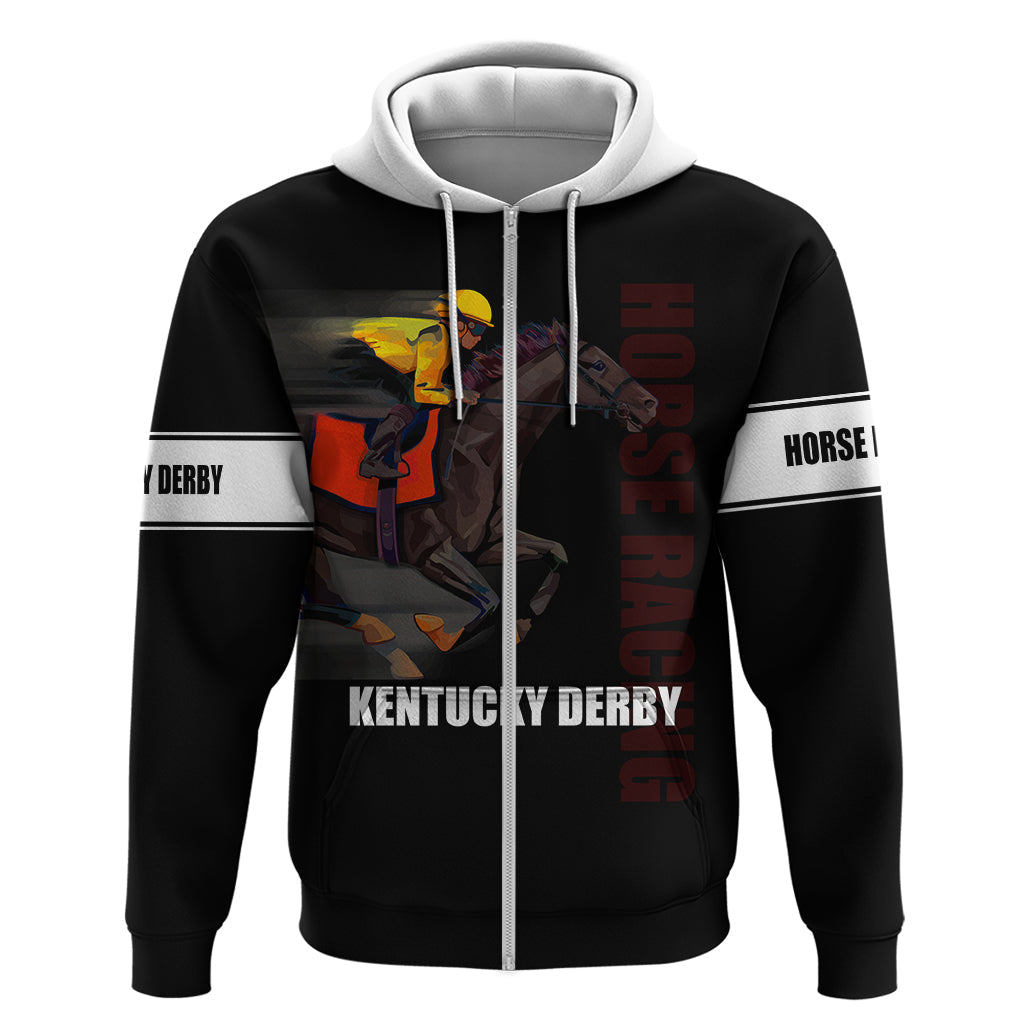 Kentucky Horse Racing Hoodie Sporty Style Black LT6