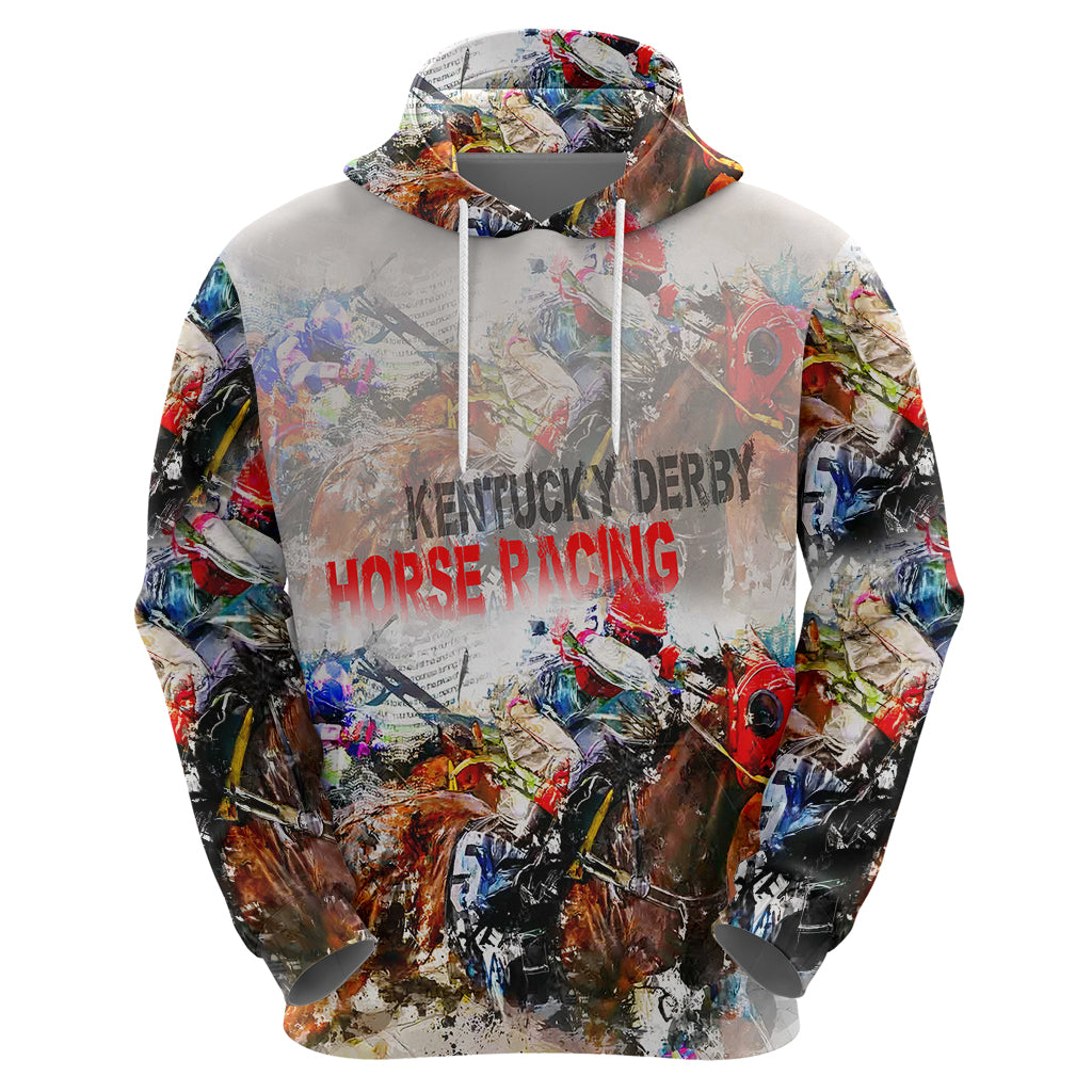 Horse Racing Hoodie Art Style LT6