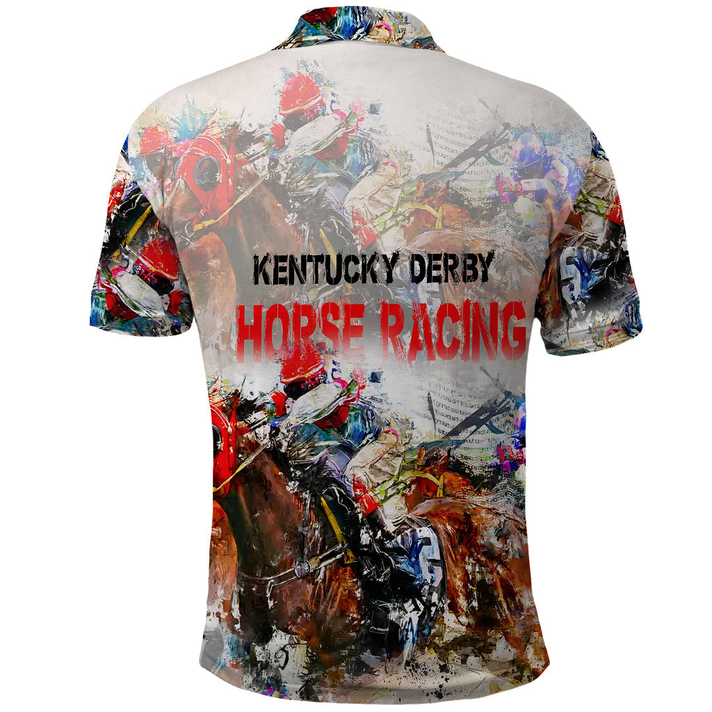 Horse Racing Polo Shirt Art Style LT6