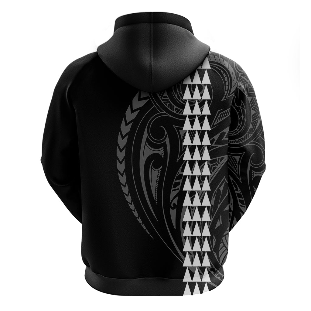 Polynesian Hoodie Hawaiian Warrior and Aloha Girl With Hammerhead Shark Tattoos White LT6