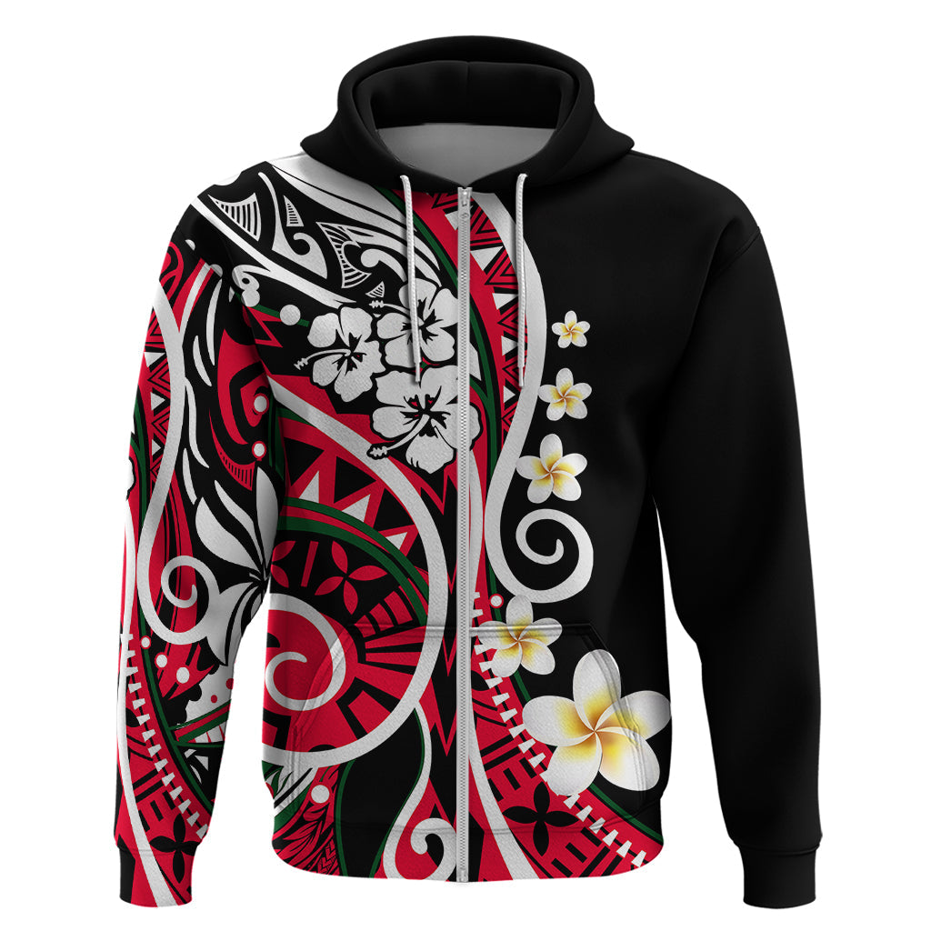 Plumeria Polynesian Hoodie Trending Red LT6