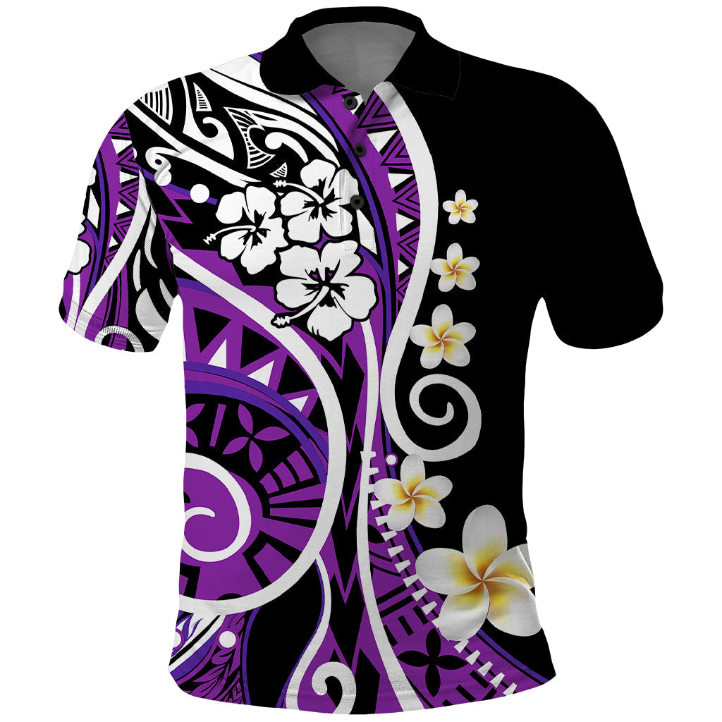 Plumeria Polynesian Polo Shirt Trending Purple LT6