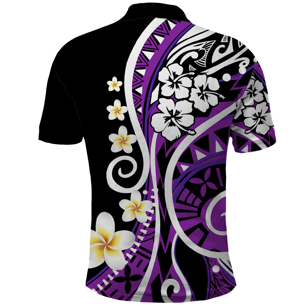 Plumeria Polynesian Polo Shirt Trending Purple LT6