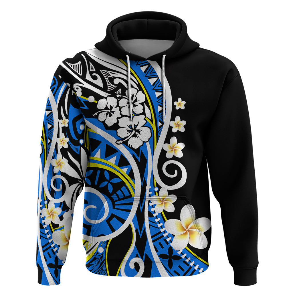 Plumeria Polynesian Hoodie Trending Blue LT6