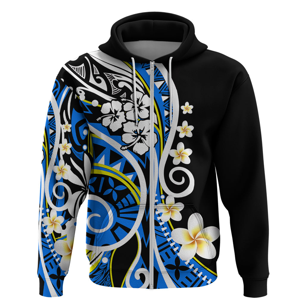 Plumeria Polynesian Hoodie Trending Blue LT6