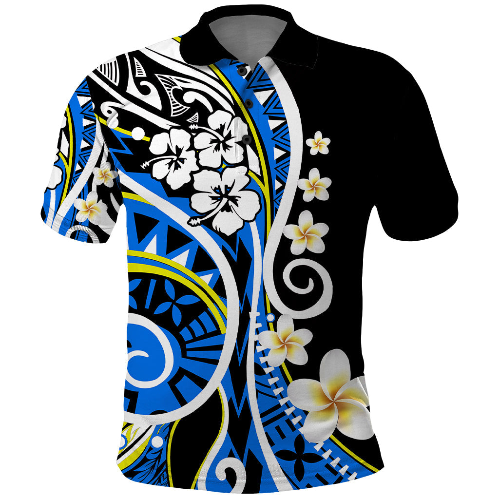 Plumeria Polynesian Polo Shirt Trending Blue LT6