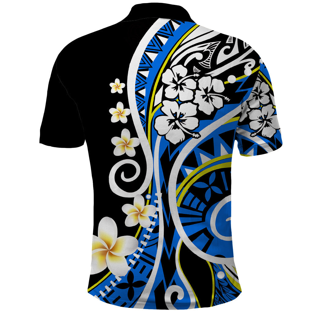 Plumeria Polynesian Polo Shirt Trending Blue LT6