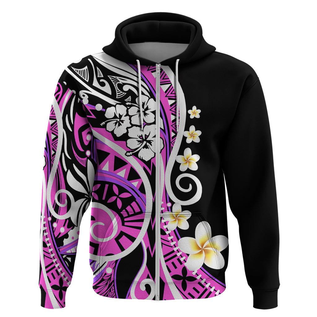 Plumeria Polynesian Hoodie Trending Pink LT6