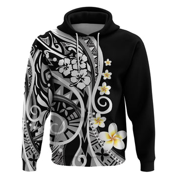 Plumeria Polynesian Hoodie Trending Black LT6