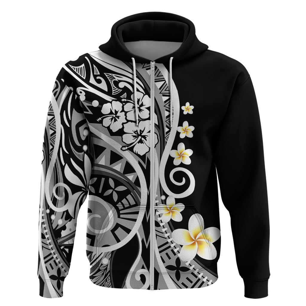 Plumeria Polynesian Hoodie Trending Black LT6