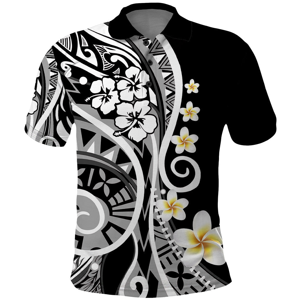 Plumeria Polynesian Polo Shirt Trending Black LT6