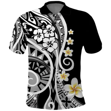 Plumeria Polynesian Polo Shirt Trending Black LT6