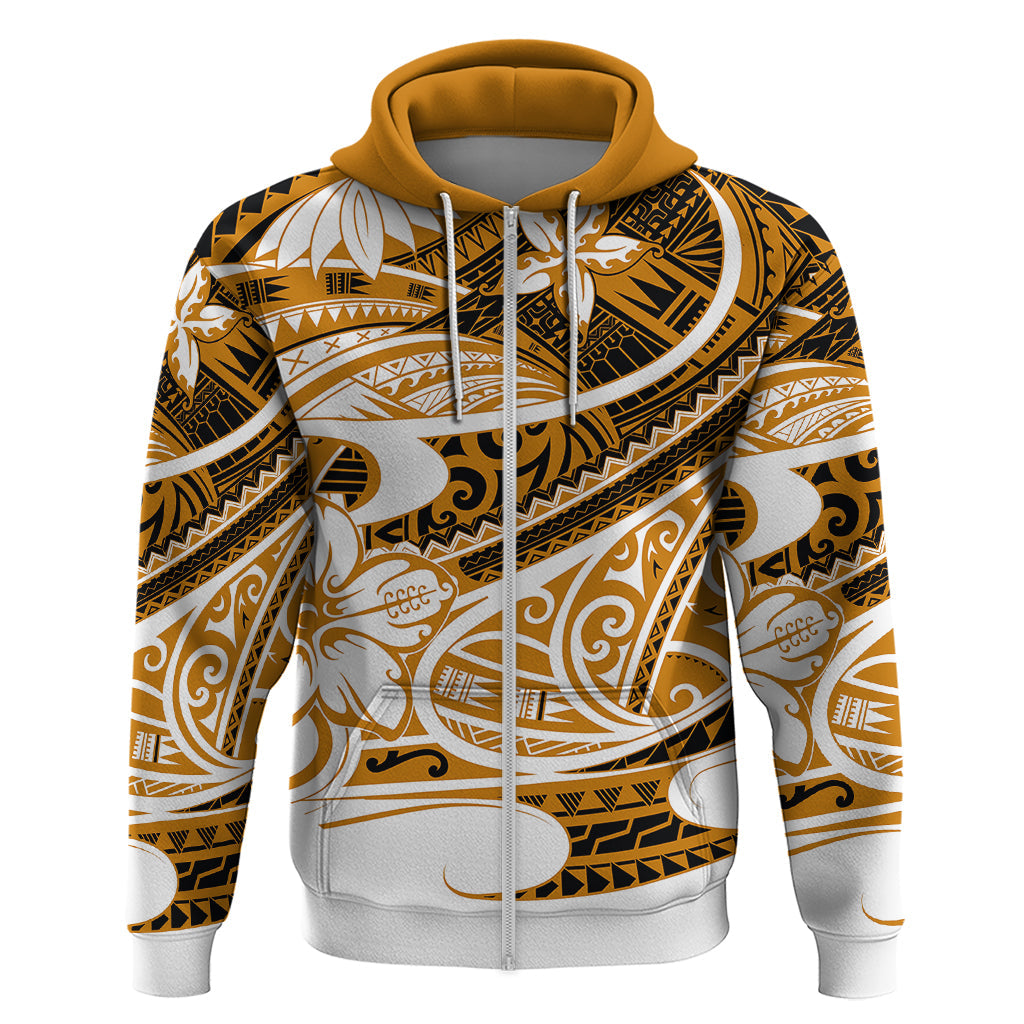 Polynesian Tribal Hoodie Gold LT6
