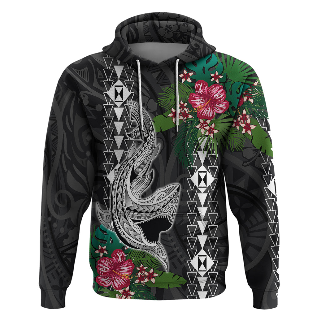 Hawaii Kakau Hoodie Mix Sharks Polynesian Hibiscus LT6