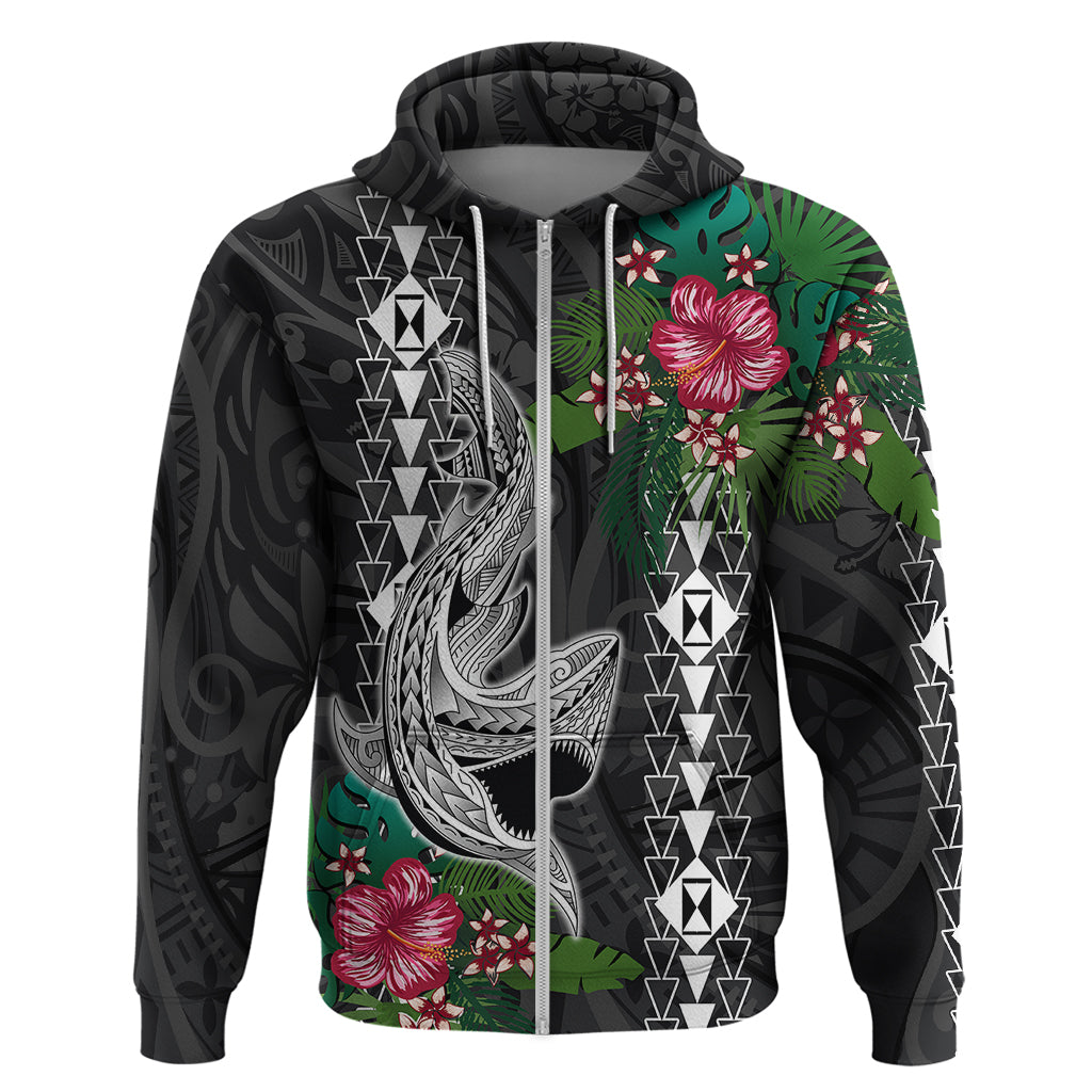 Hawaii Kakau Hoodie Mix Sharks Polynesian Hibiscus LT6