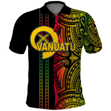 Custom Vanuatu Polo Shirt Polynesian Tribal LT6
