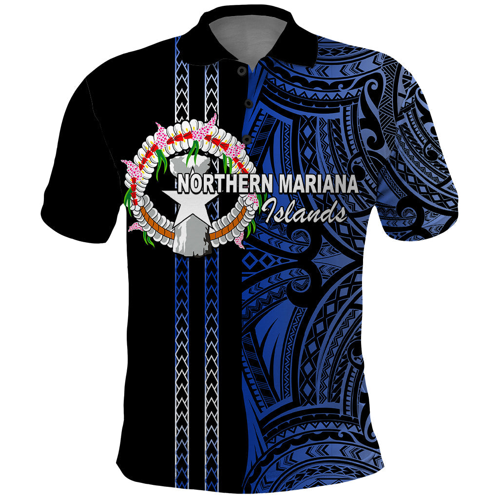 Custom Northern Mariana Islands Polo Shirt Polynesian Tribal LT6