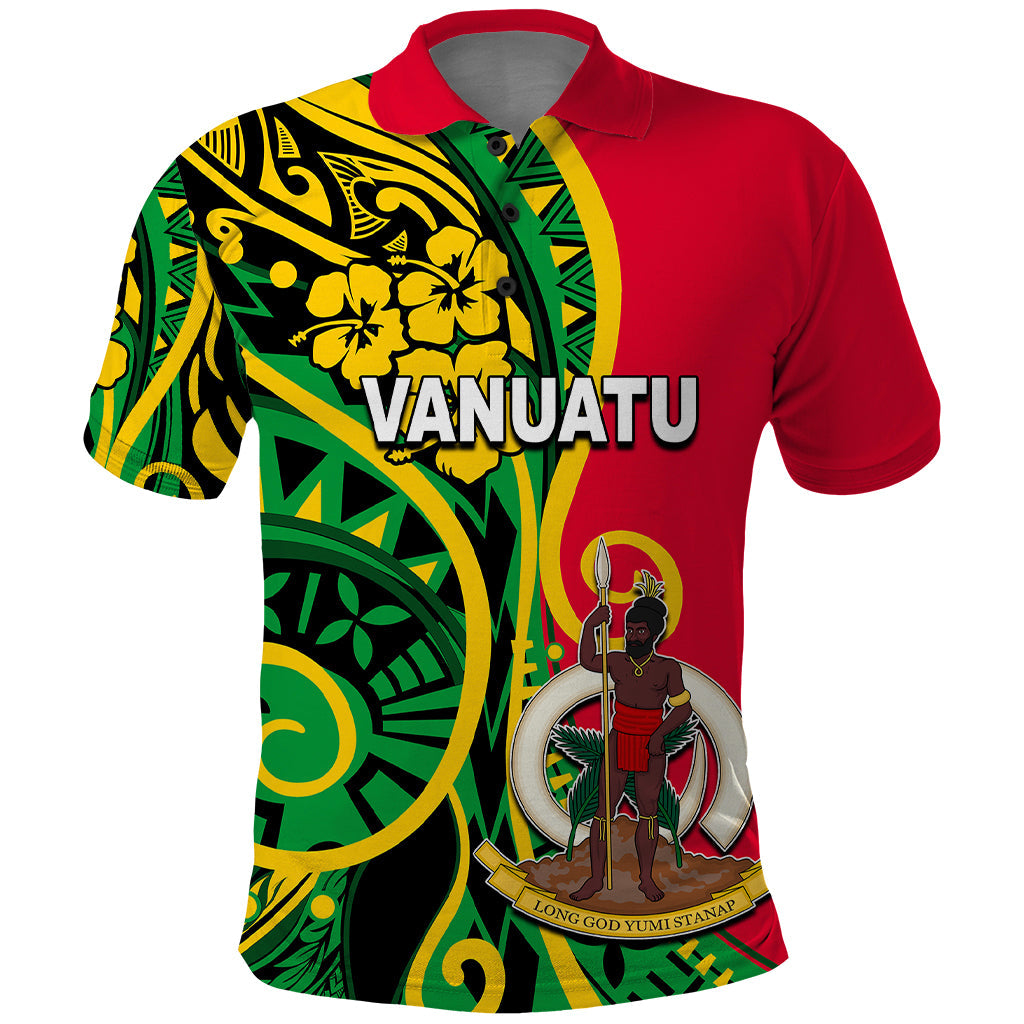 (Custom Personalised) Vanuatu Polo Shirt Polynesian Patterns LT6