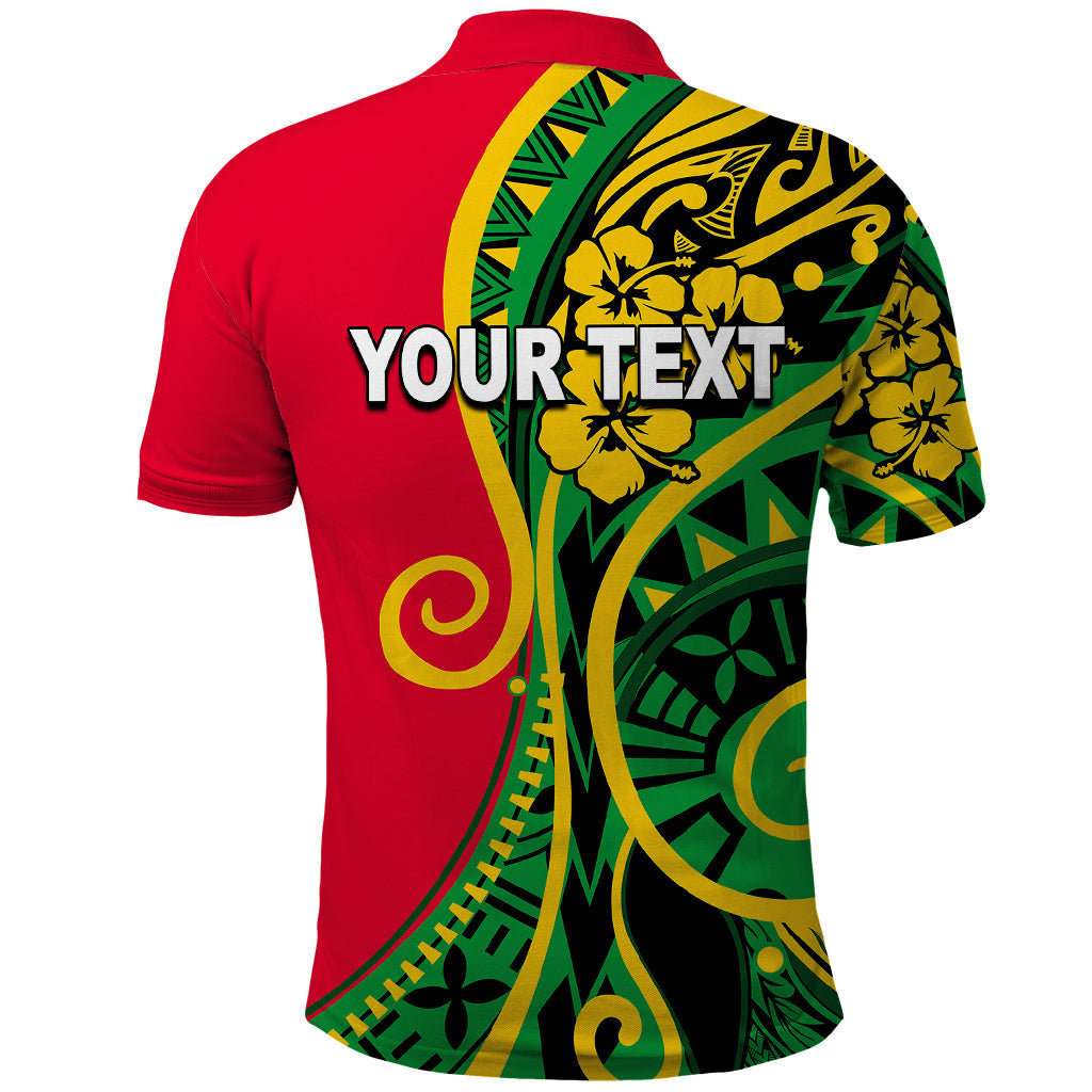(Custom Personalised) Vanuatu Polo Shirt Polynesian Patterns LT6