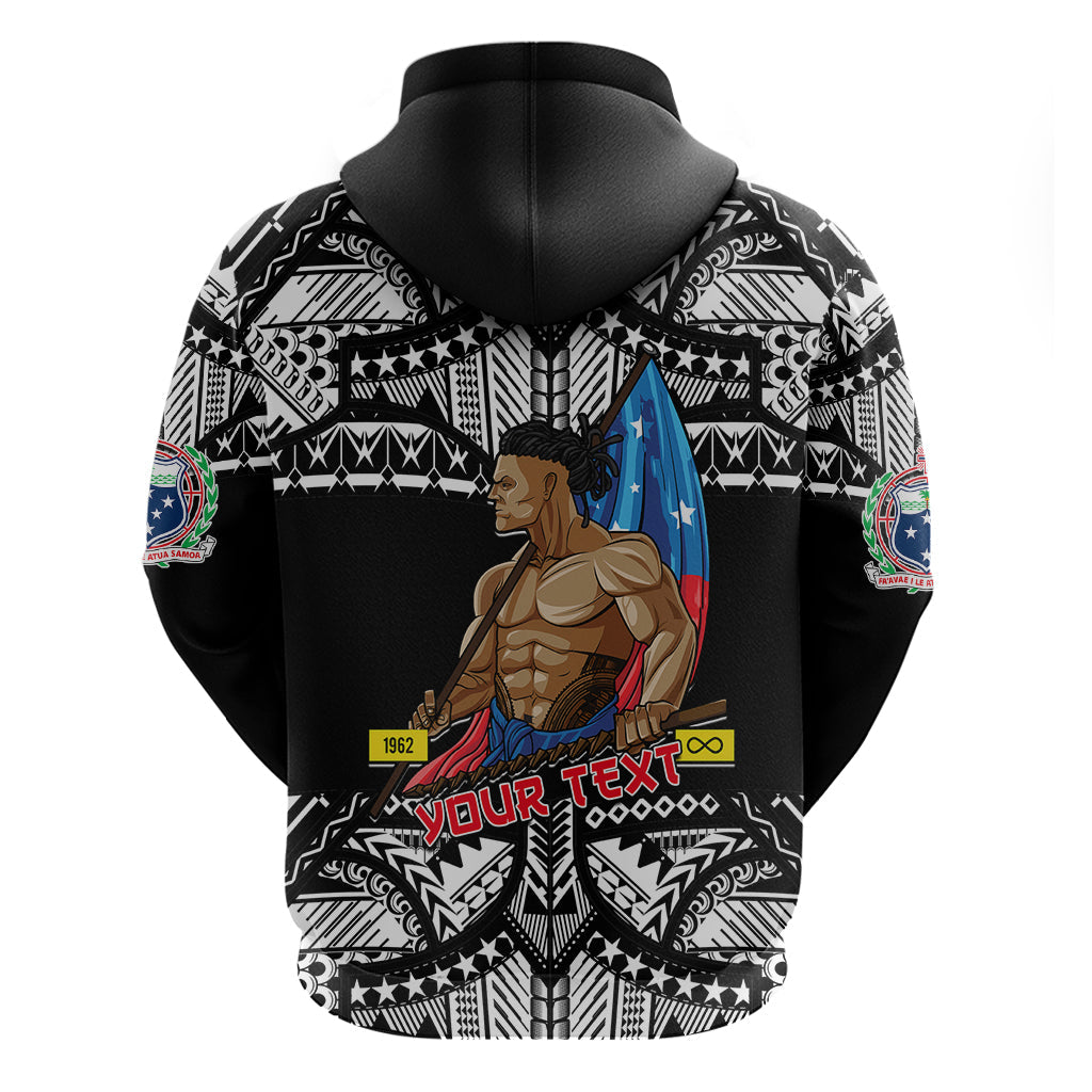 Personalized Samoa Pride Hoodie Tribal Patterns Black LT6