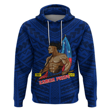 Personalized Samoa Pride Hoodie Simple Blue Style LT6