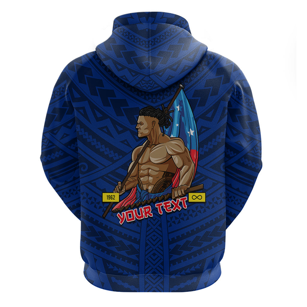 Personalized Samoa Pride Hoodie Simple Blue Style LT6