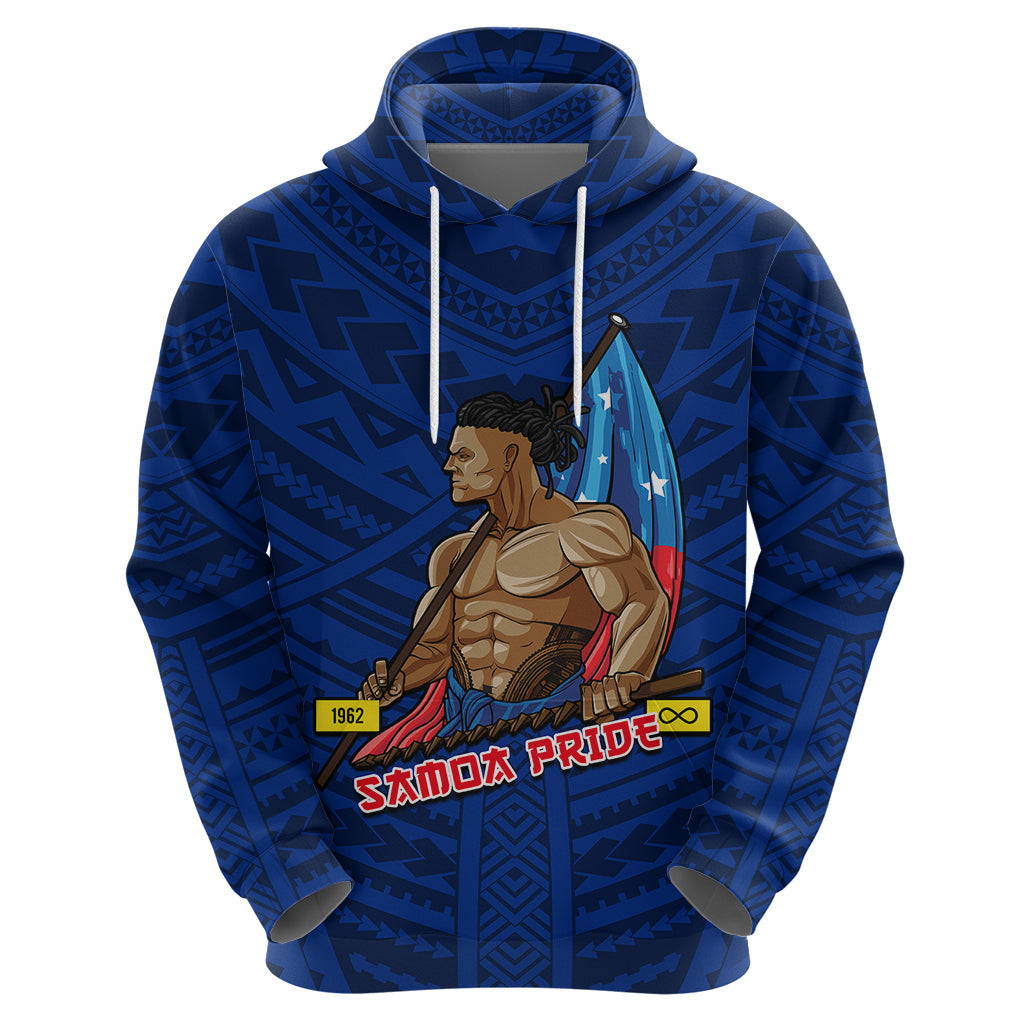 Personalized Samoa Pride Hoodie Simple Blue Style LT6