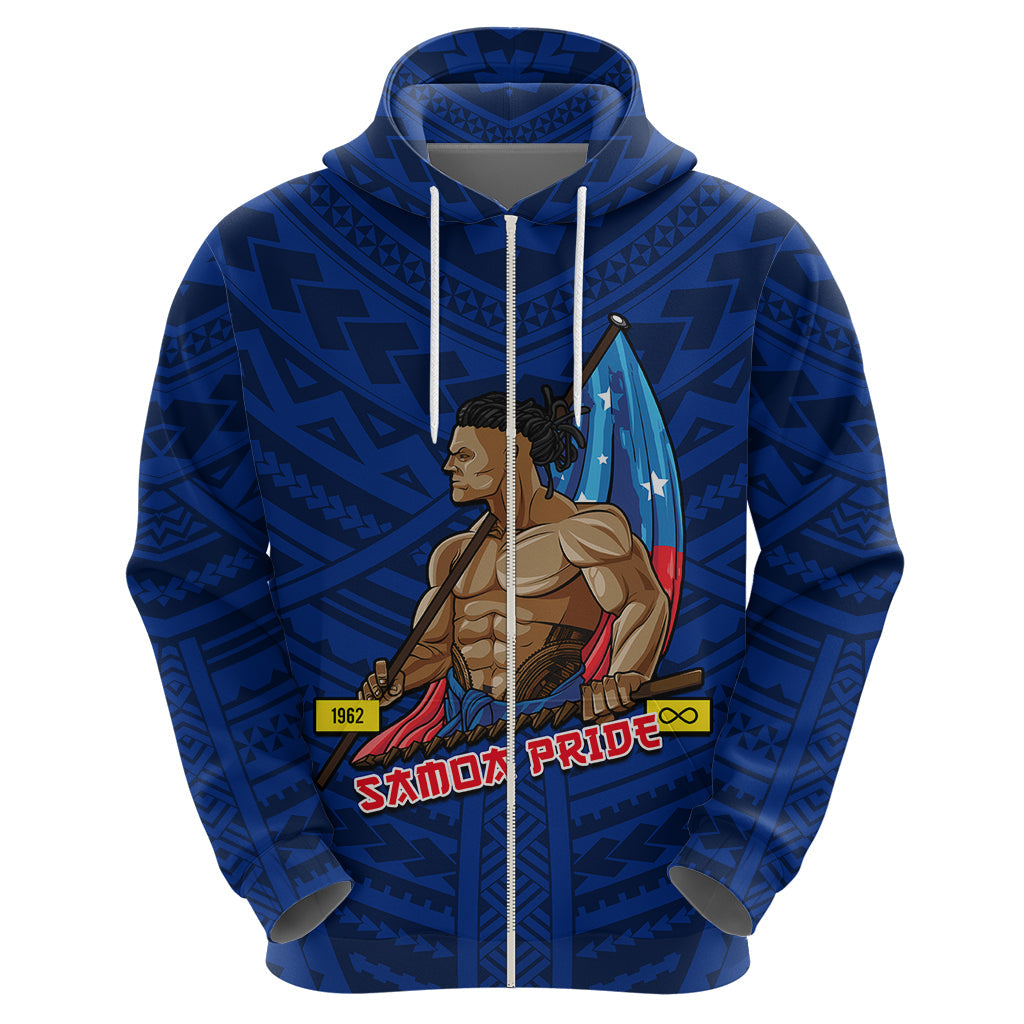 Personalized Samoa Pride Hoodie Simple Blue Style LT6