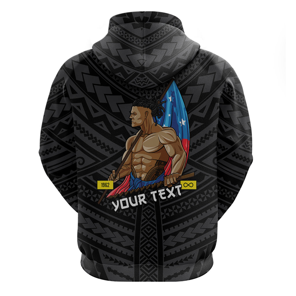 Personalized Samoa Pride Hoodie Simple Black Style LT6