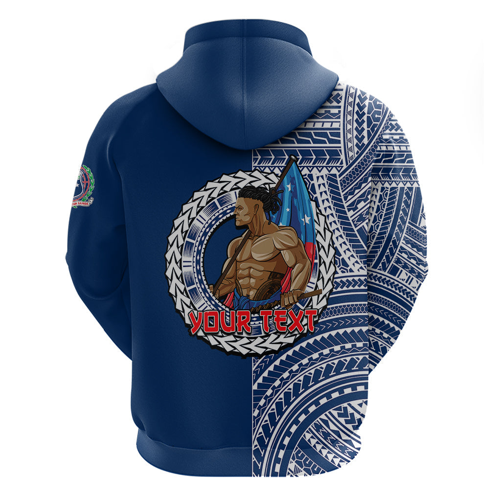 Personalized Samoa Pride Hoodie Polynesian Patterns Blue LT6