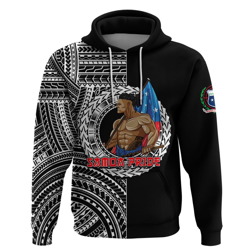 Personalized Samoa Pride Hoodie Polynesian Patterns Black LT6