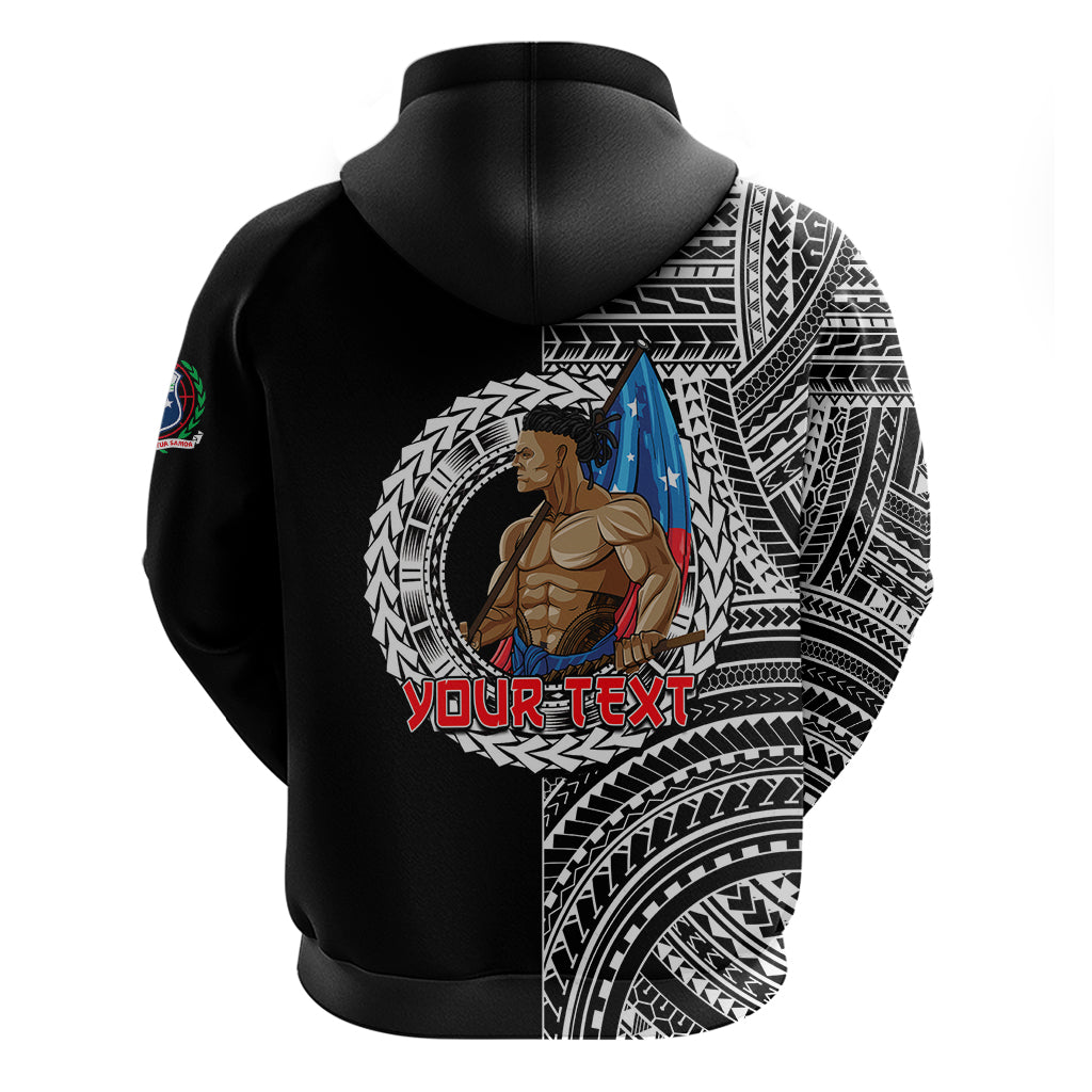 Personalized Samoa Pride Hoodie Polynesian Patterns Black LT6