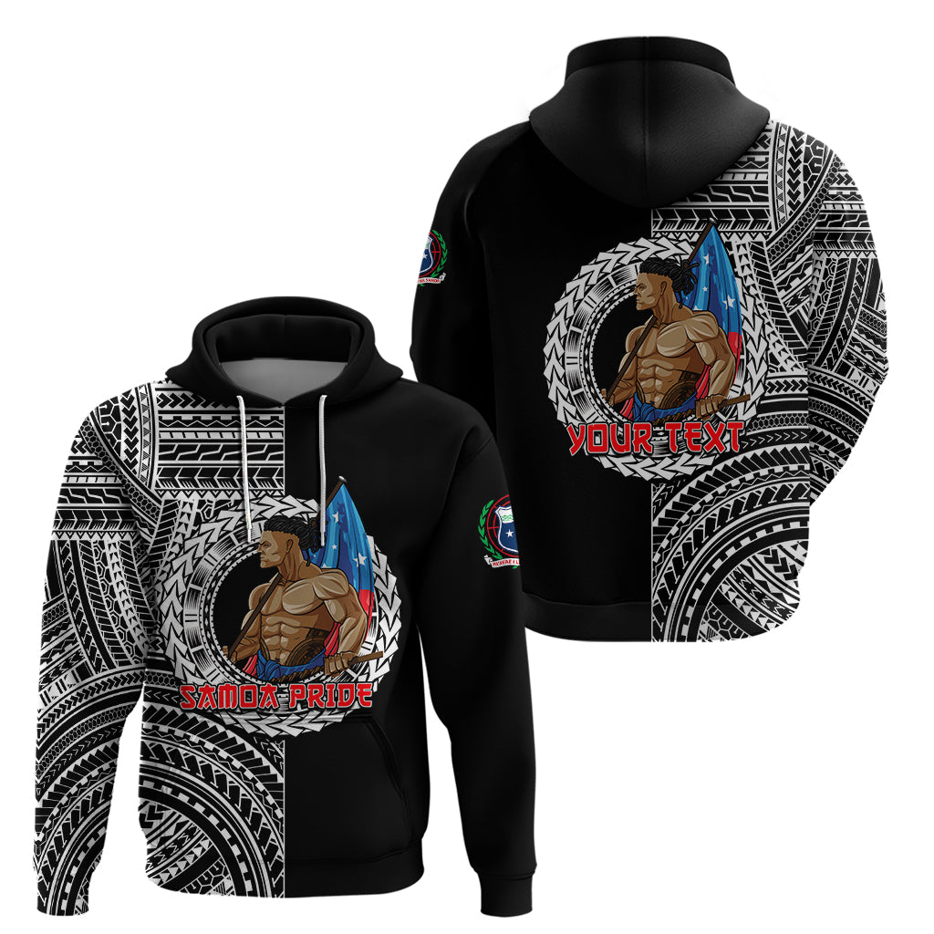 Personalized Samoa Pride Hoodie Polynesian Patterns Black LT6