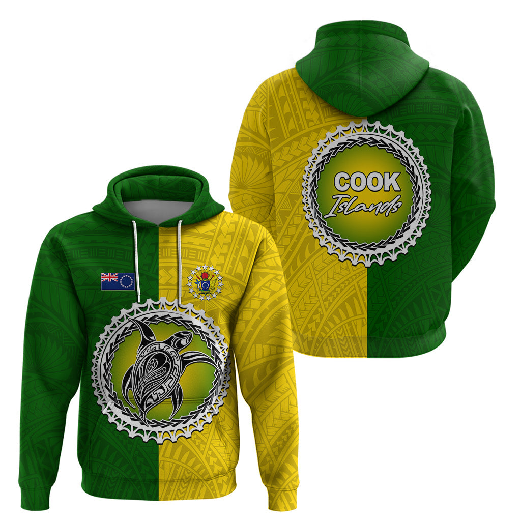 Cook Islands Hoodie Yellow-Green Half Style LT6