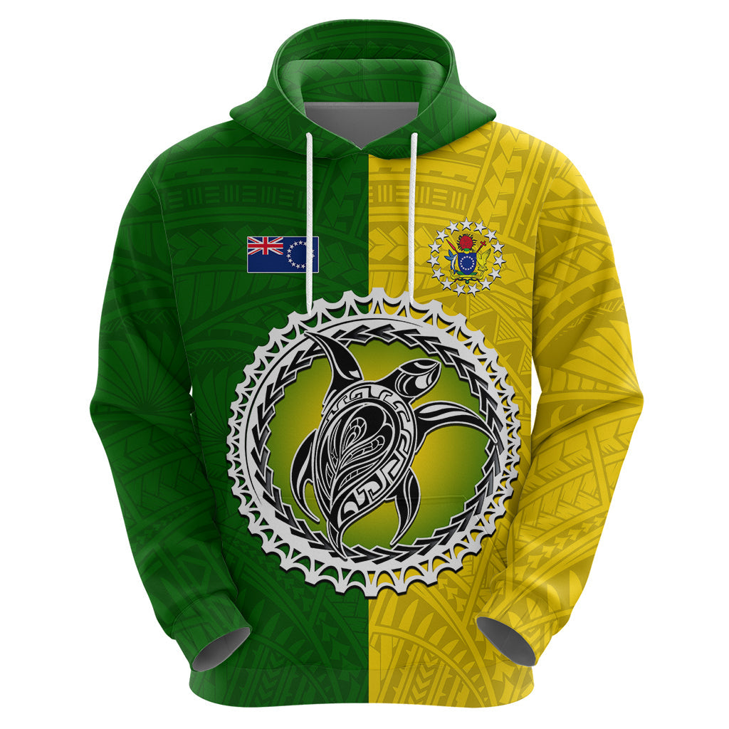 Cook Islands Hoodie Yellow-Green Half Style LT6