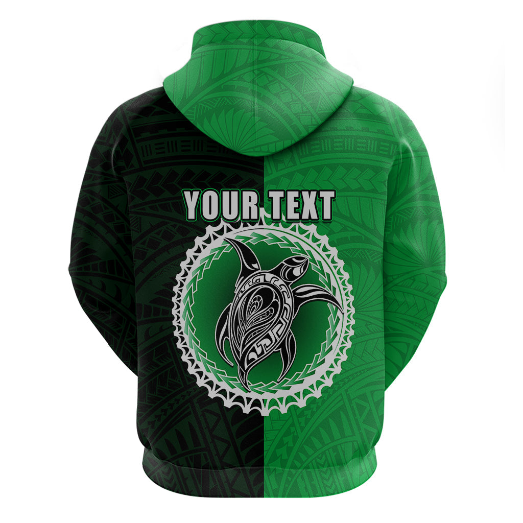 Custom Rarotonga Of Cook Islands Hoodie Mix Half Black LT6