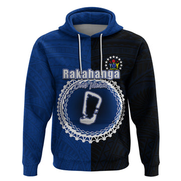 Custom Rakahanga Of Cook Islands Hoodie Mix Half Black LT6