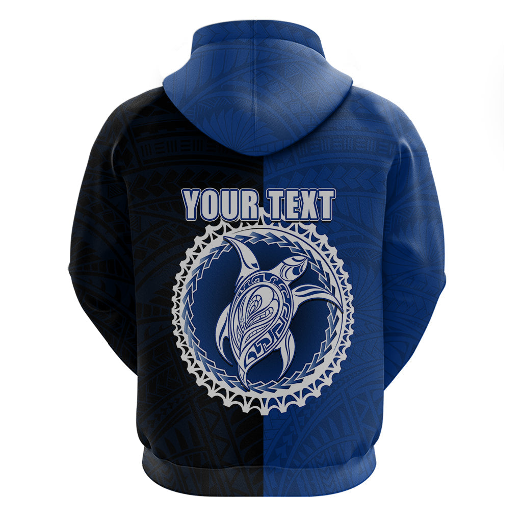 Custom Rakahanga Of Cook Islands Hoodie Mix Half Black LT6