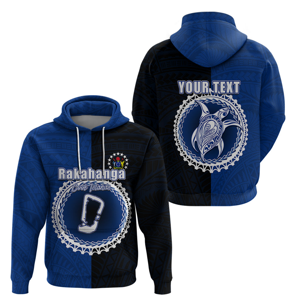 Custom Rakahanga Of Cook Islands Hoodie Mix Half Black LT6