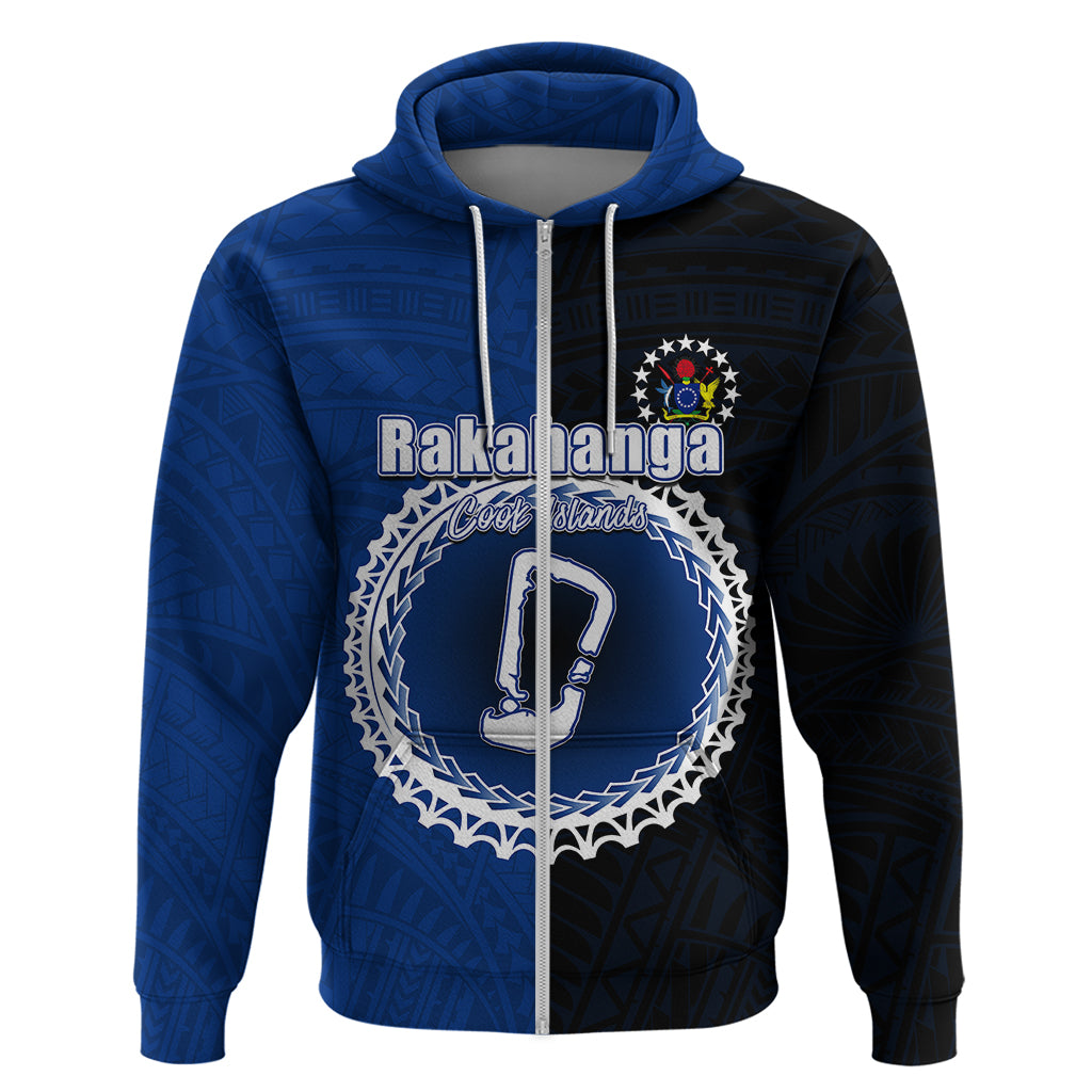 Custom Rakahanga Of Cook Islands Hoodie Mix Half Black LT6