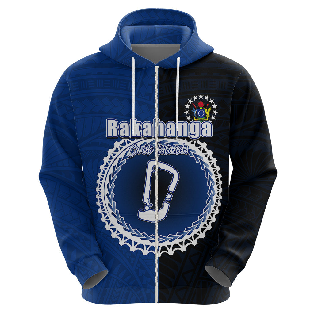 Custom Rakahanga Of Cook Islands Hoodie Mix Half Black LT6