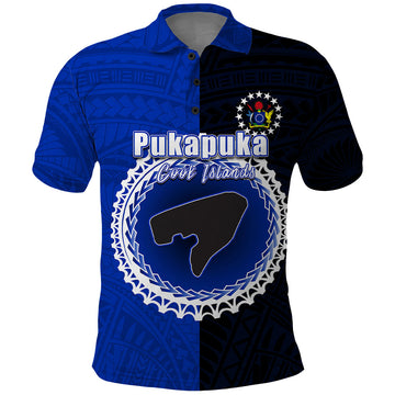 Custom Pukapuka Of Cook Islands Polo Shirt Mix Half Black LT6