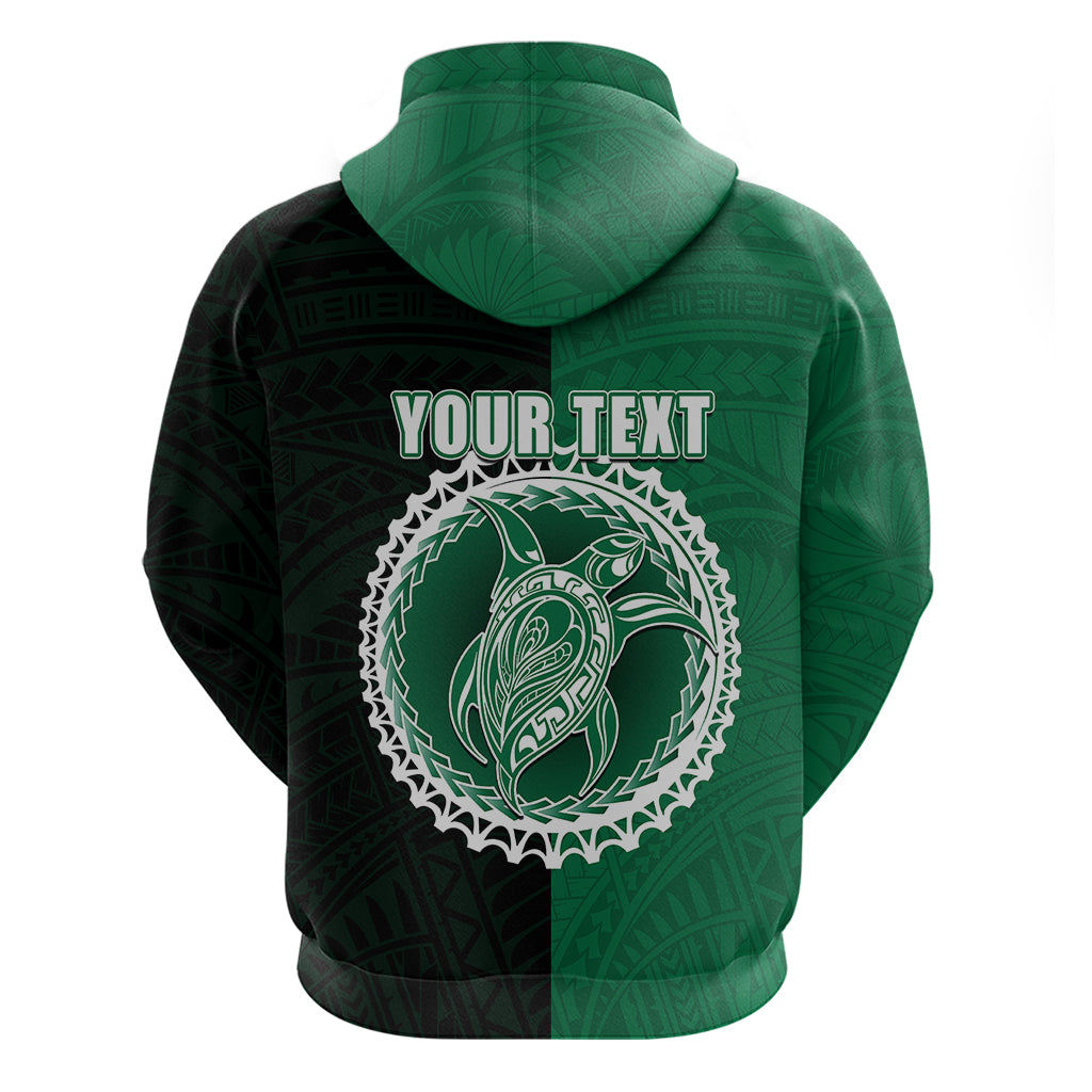 Custom Mitiaro Of Cook Islands Hoodie Mix Half Black LT6