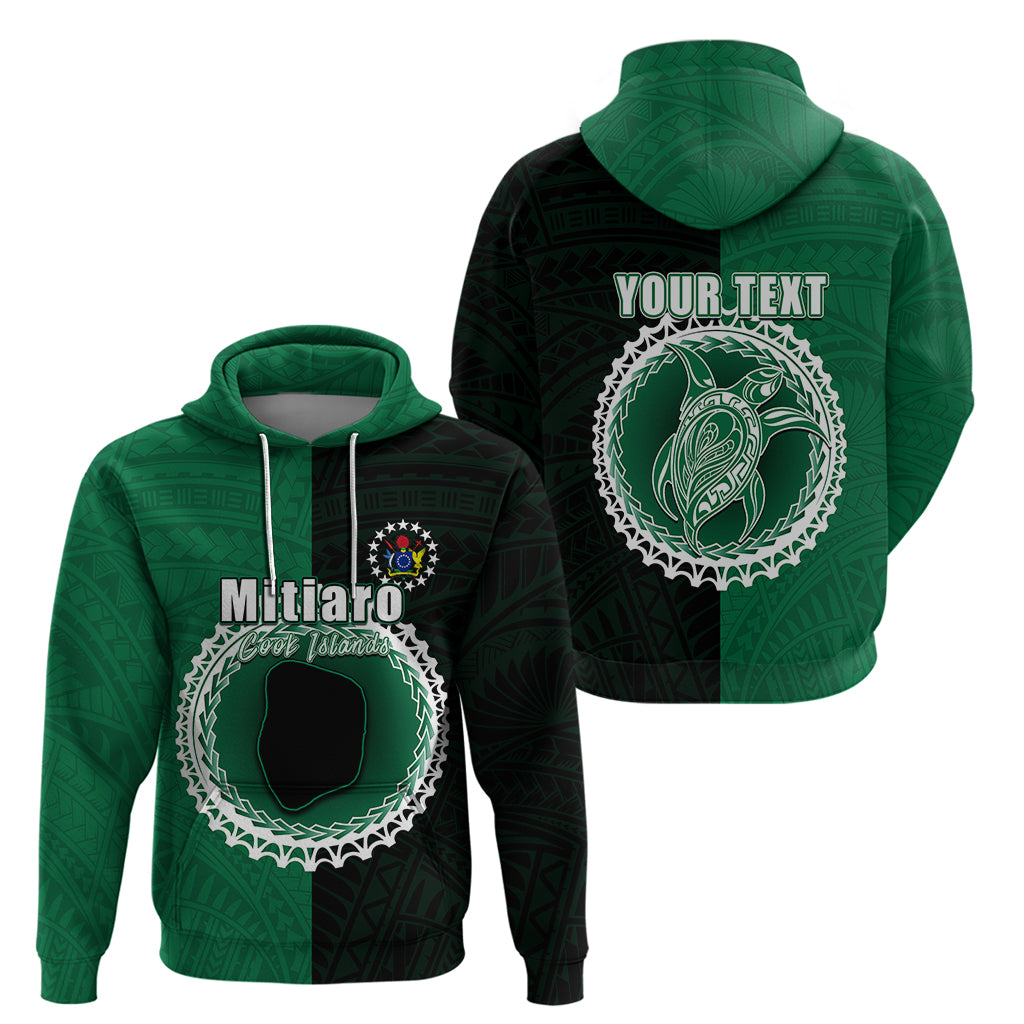 Custom Mitiaro Of Cook Islands Hoodie Mix Half Black LT6
